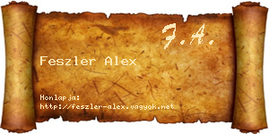 Feszler Alex névjegykártya